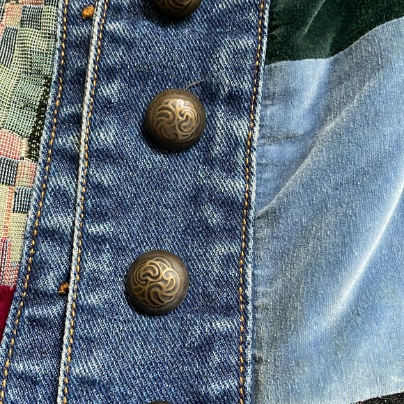 NY Line vintage patchwork jean vest size medium - Picture 6 of 14